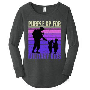 Purple Up For Military Month of the Military Child Women's Perfect Tri Tunic Long Sleeve Shirt