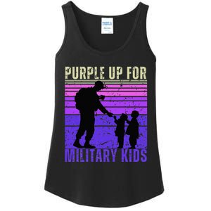 Purple Up For Military Month of the Military Child Ladies Essential Tank