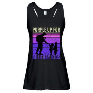 Purple Up For Military Month of the Military Child Ladies Essential Flowy Tank