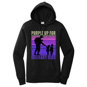 Purple Up For Military Month of the Military Child Women's Pullover Hoodie