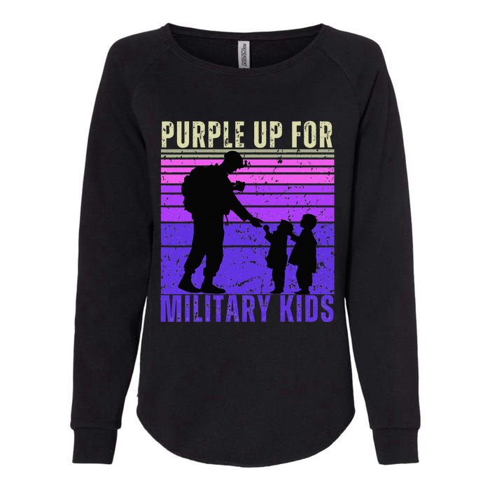 Purple Up For Military Month of the Military Child Womens California Wash Sweatshirt