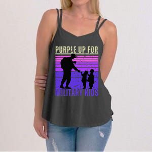 Purple Up For Military Month of the Military Child Women's Strappy Tank