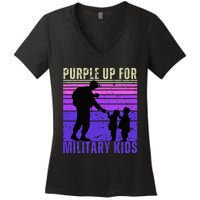 Purple Up For Military Month of the Military Child Women's V-Neck T-Shirt