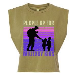 Purple Up For Military Month of the Military Child Garment-Dyed Women's Muscle Tee