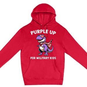 Purple Up For Military Month Of Military Child Trex Premium Pullover Hoodie