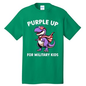 Purple Up For Military Month Of Military Child Trex Tall T-Shirt