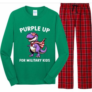 Purple Up For Military Month Of Military Child Trex Long Sleeve Pajama Set