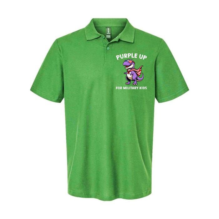 Purple Up For Military Month Of Military Child Trex Softstyle Adult Sport Polo