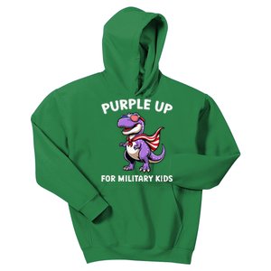 Purple Up For Military Month Of Military Child Trex Kids Hoodie