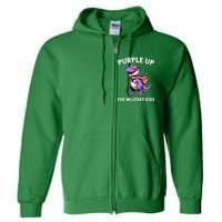 Purple Up For Military Month Of Military Child Trex Full Zip Hoodie