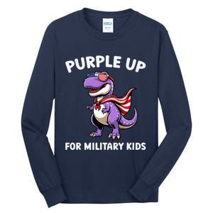 Purple Up For Military Month Of Military Child Trex Tall Long Sleeve T-Shirt