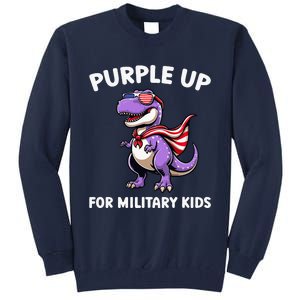 Purple Up For Military Month Of Military Child Trex Tall Sweatshirt