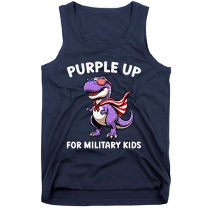 Purple Up For Military Month Of Military Child Trex Tank Top