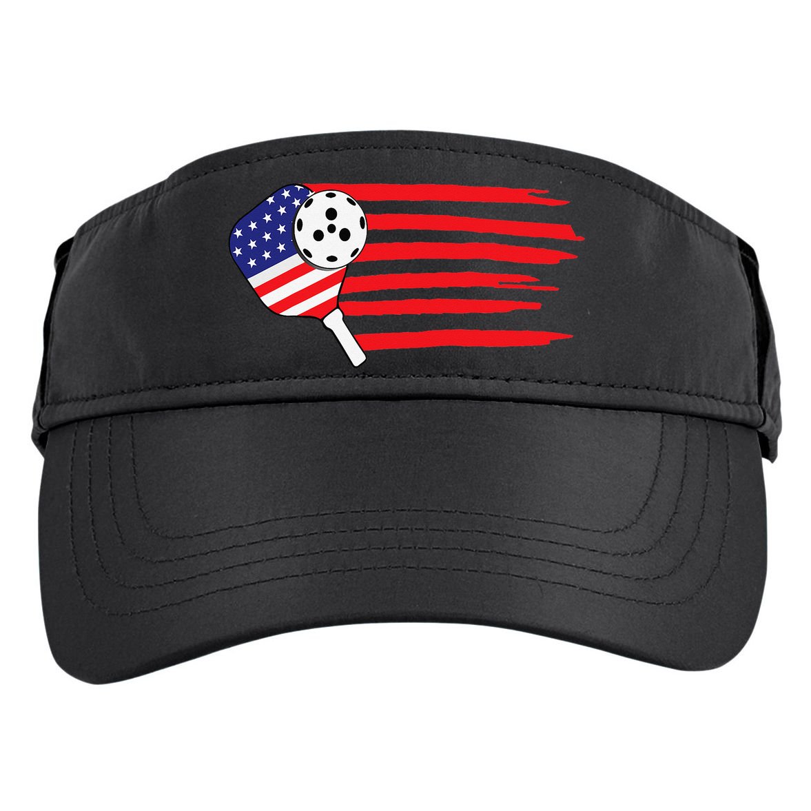 Pickleball US Flag American Patriotic Pickleball 4th of july Adult Drive Performance Visor