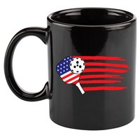 Pickleball US Flag American Patriotic Pickleball 4th of july 11oz C Handle Ceramic Mug