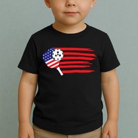 Pickleball US Flag American Patriotic Pickleball 4th of july Toddler T-Shirt