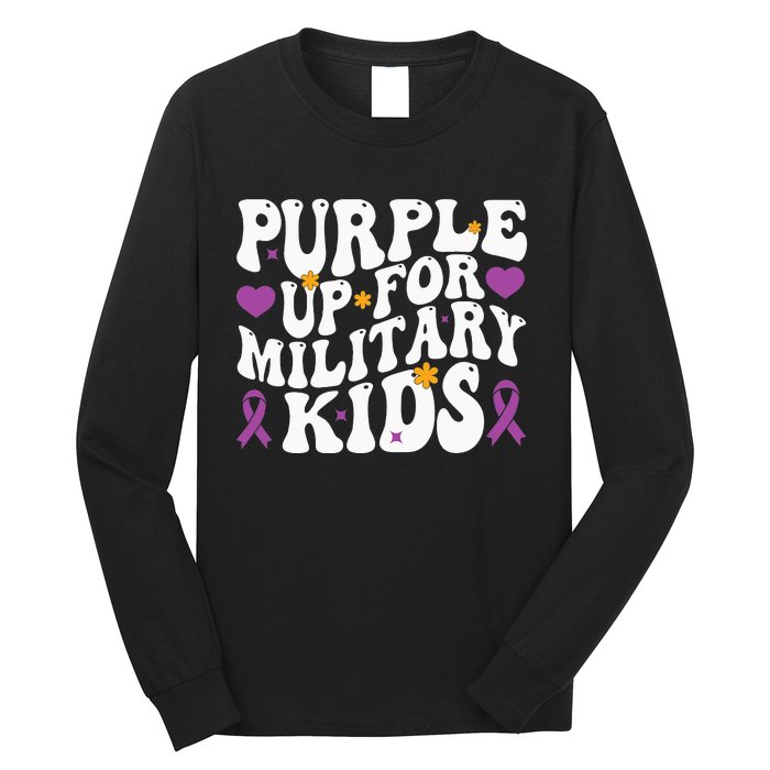 Purple Up For Military Month Of The Military Child Long Sleeve Shirt