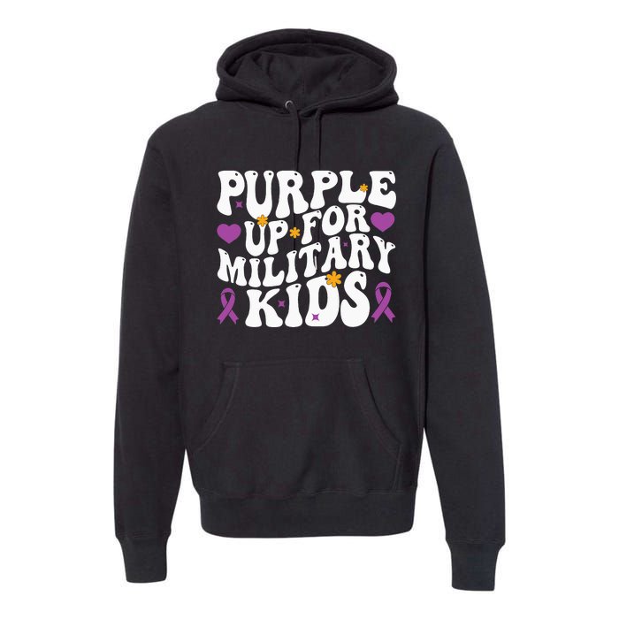 Purple Up For Military Month Of The Military Child Premium Hoodie