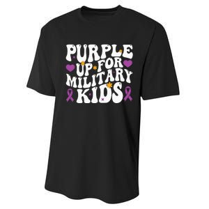 Purple Up For Military Month Of The Military Child Performance Sprint T-Shirt