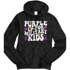 Purple Up For Military Month Of The Military Child Tie Dye Hoodie