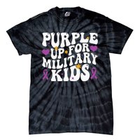 Purple Up For Military Month Of The Military Child Tie-Dye T-Shirt