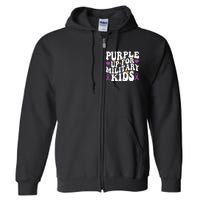 Purple Up For Military Month Of The Military Child Full Zip Hoodie