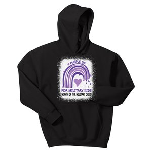 Purple Up For Military Month Of The Military Child Kids Hoodie