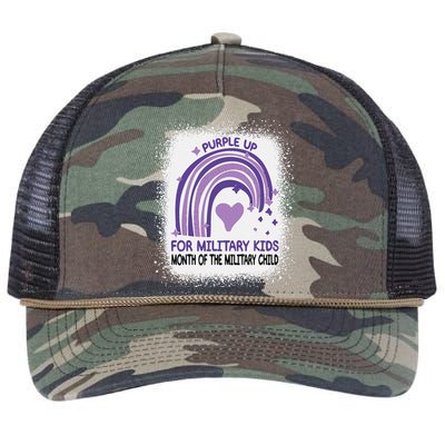 Purple Up For Military Month Of The Military Child Retro Rope Trucker Hat Cap