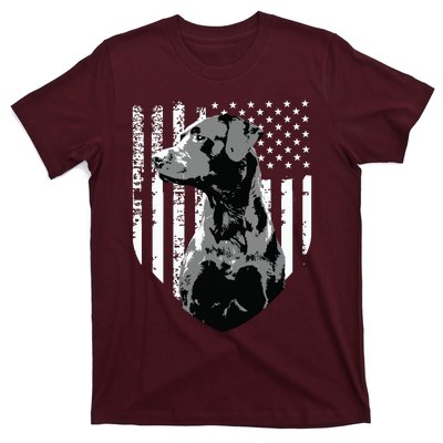 Patriotic USA Flag Black Labrador Gift For Lab Owners T-Shirt