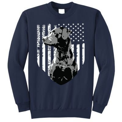 Patriotic USA Flag Black Labrador Gift For Lab Owners Sweatshirt