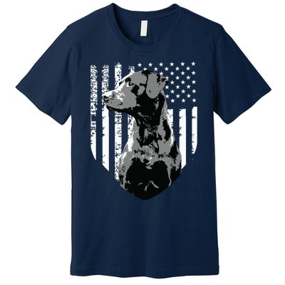 Patriotic USA Flag Black Labrador Gift For Lab Owners Premium T-Shirt