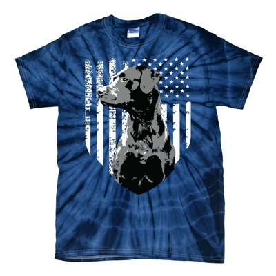 Patriotic USA Flag Black Labrador Gift For Lab Owners Tie-Dye T-Shirt