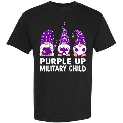 Purple Up For Military Military Child Month Gnomes Garment-Dyed Heavyweight T-Shirt
