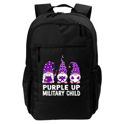 Purple Up For Military Military Child Month Gnomes Backpack