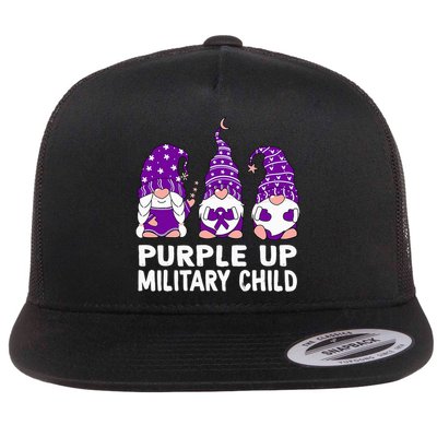 Purple Up For Military Military Child Month Gnomes Flatbill Hat