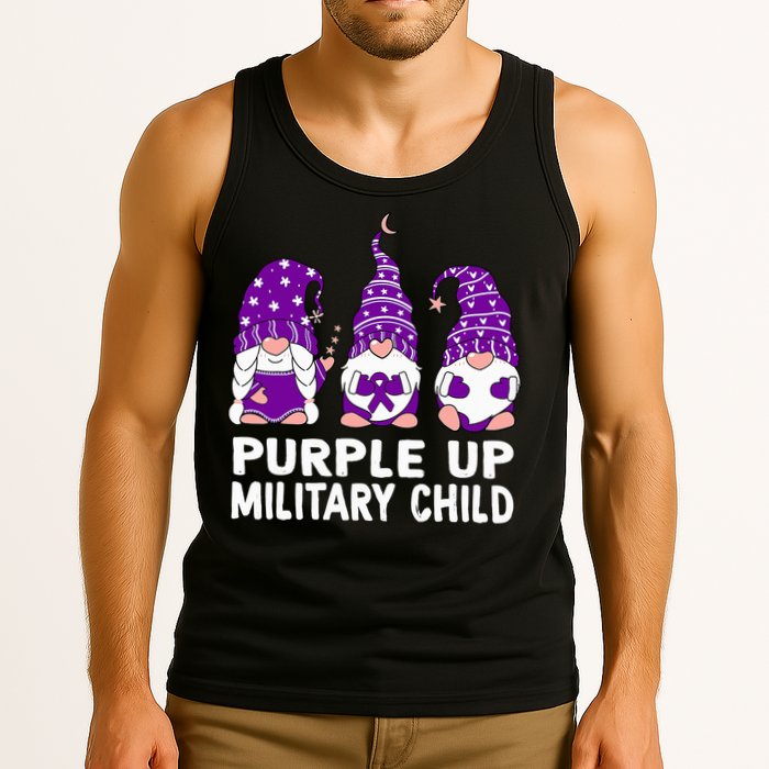 Purple Up For Military Military Child Month Gnomes Tank Top