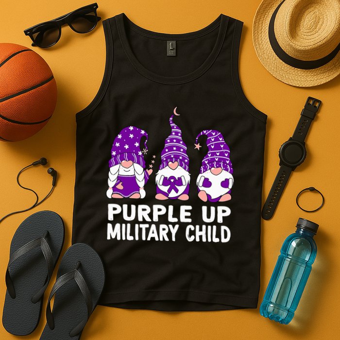Purple Up For Military Military Child Month Gnomes Tank Top