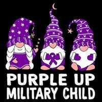 Purple Up For Military Military Child Month Gnomes Tank Top