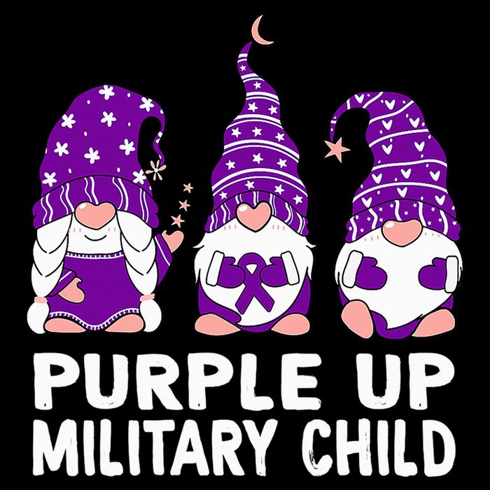 Purple Up For Military Military Child Month Gnomes Tank Top