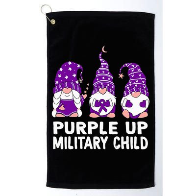 Purple Up For Military Military Child Month Gnomes Golf Towel