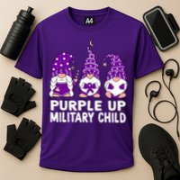 Purple Up For Military Military Child Month Gnomes Cooling Performance Crew T-Shirt