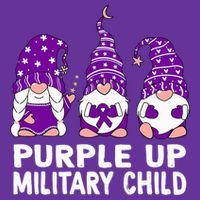 Purple Up For Military Military Child Month Gnomes Cooling Performance Crew T-Shirt