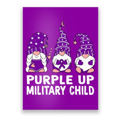 Purple Up For Military Military Child Month Gnomes Poster