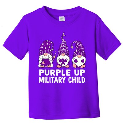 Purple Up For Military Military Child Month Gnomes Toddler T-Shirt