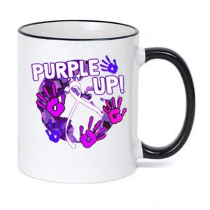 Purple Up For Military Month Of The Military Child  11oz Black Color Changing Mug