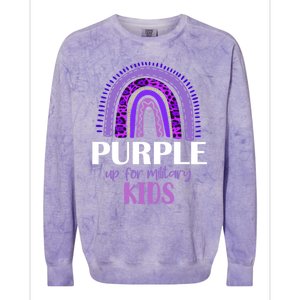 Purple Up For Military Gift Military Month Rainbow Gift Colorblast Crewneck Sweatshirt