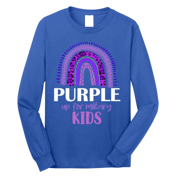 Purple Up For Military Gift Military Month Rainbow Gift Long Sleeve Shirt