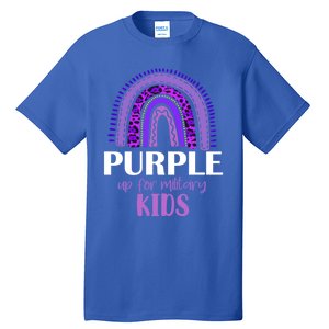 Purple Up For Military Gift Military Month Rainbow Gift Tall T-Shirt