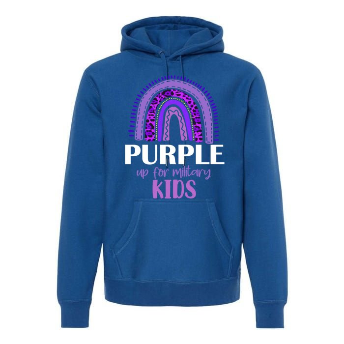 Purple Up For Military Gift Military Month Rainbow Gift Premium Hoodie