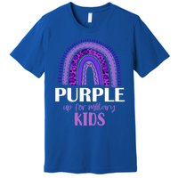 Purple Up For Military Gift Military Month Rainbow Gift Premium T-Shirt